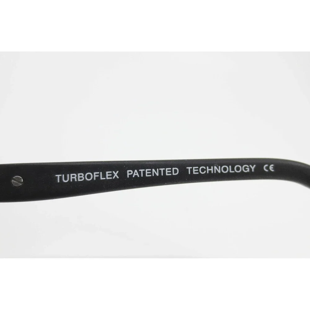 Turboflex TF466 Matte Black Rectangular Eyeglasses Frames 51-16-140 Gunmetal Red